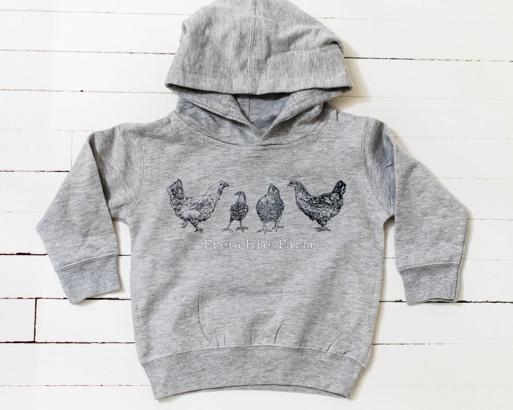 Chickens. Heather Gray. Toddler Sweatshirt