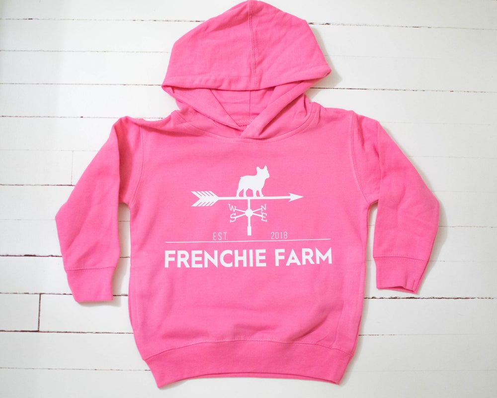 Frenchie Farm. Toddler Sweatshirt. Pink